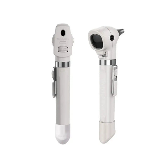 Welch Allyn Pocket PLUS LED Diagnostic Set with snowberry-colored handle, including ophthalmoscope and otoscope components.