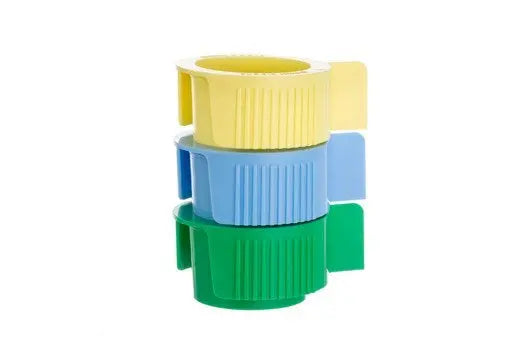 GBO EasyStrainer Cell Strainer 70 µm designed for standard 50 mL centrifuge tubes, shown in clear view with attached tubing.