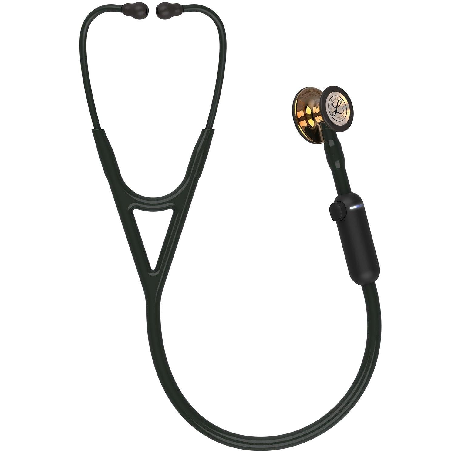 Littmann CORE Digital Stethoscope 8863 with high polish copper chest piece and flexible tubing, designed for medical professionals.