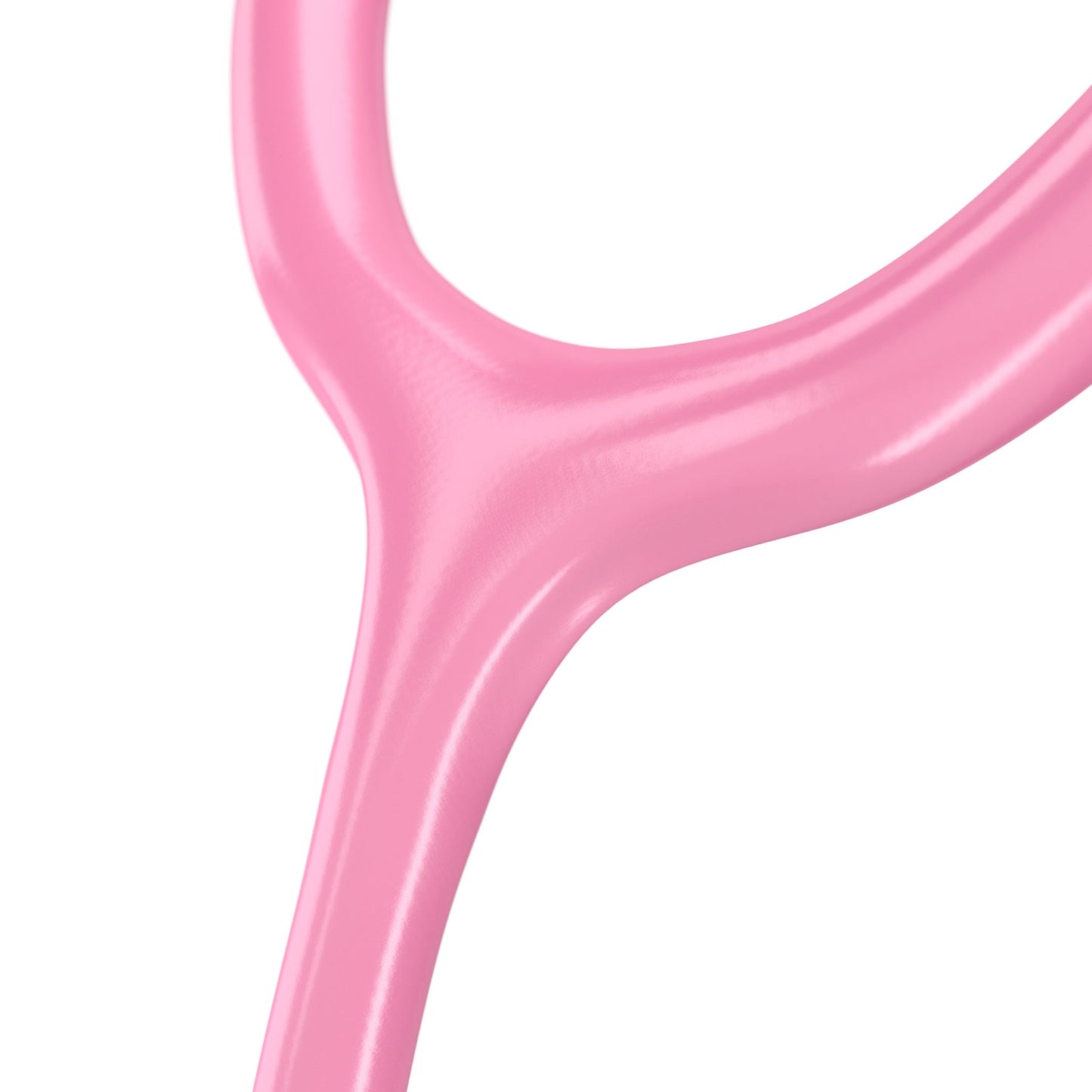 MDF Instruments Acoustica Pink Stethoscope with pink tubing and dual head, featuring pinkore and Cosmo design.