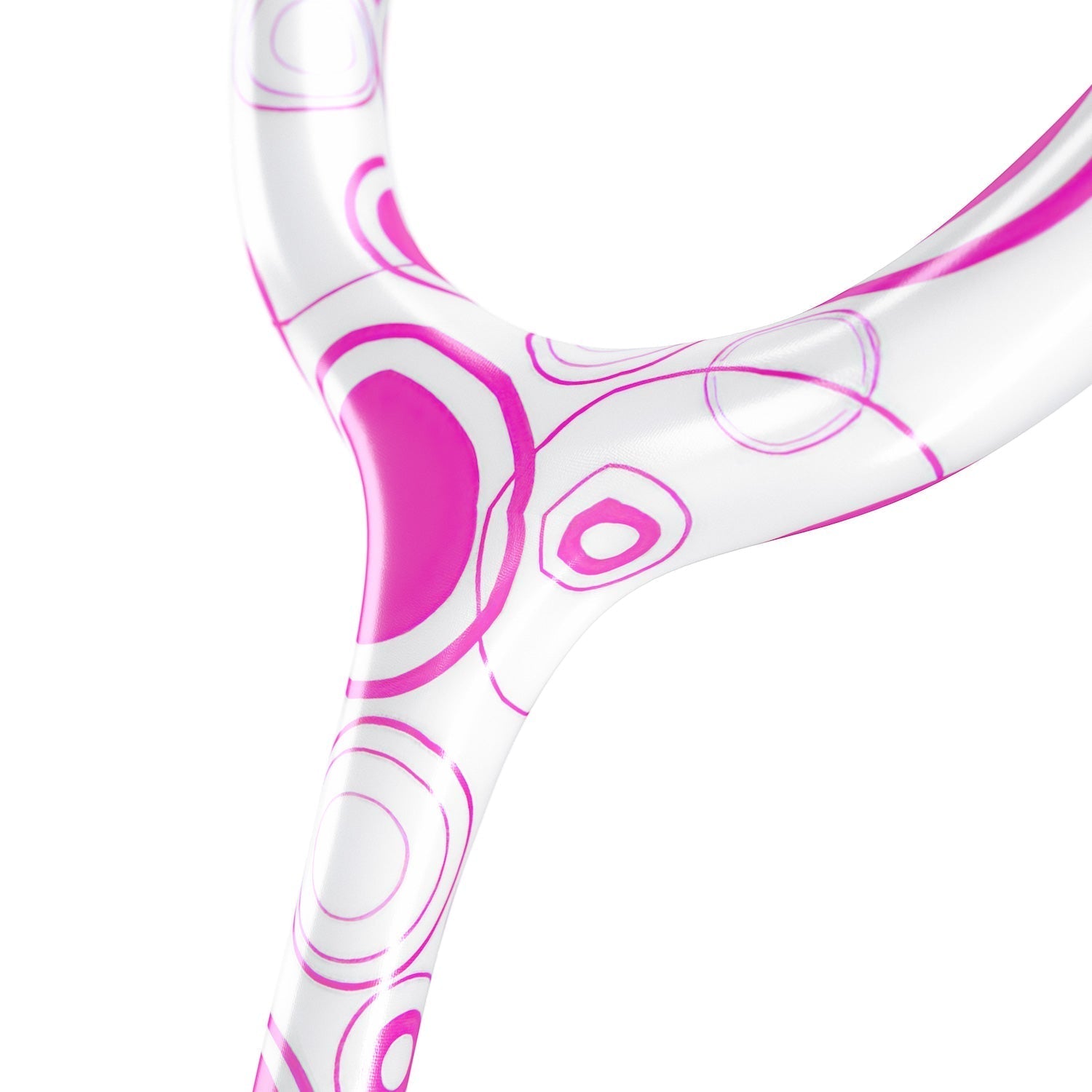 Pink MD One® Epoch® Titanium adult stethoscope by MDF Instruments with pink tubing and chrome accents.