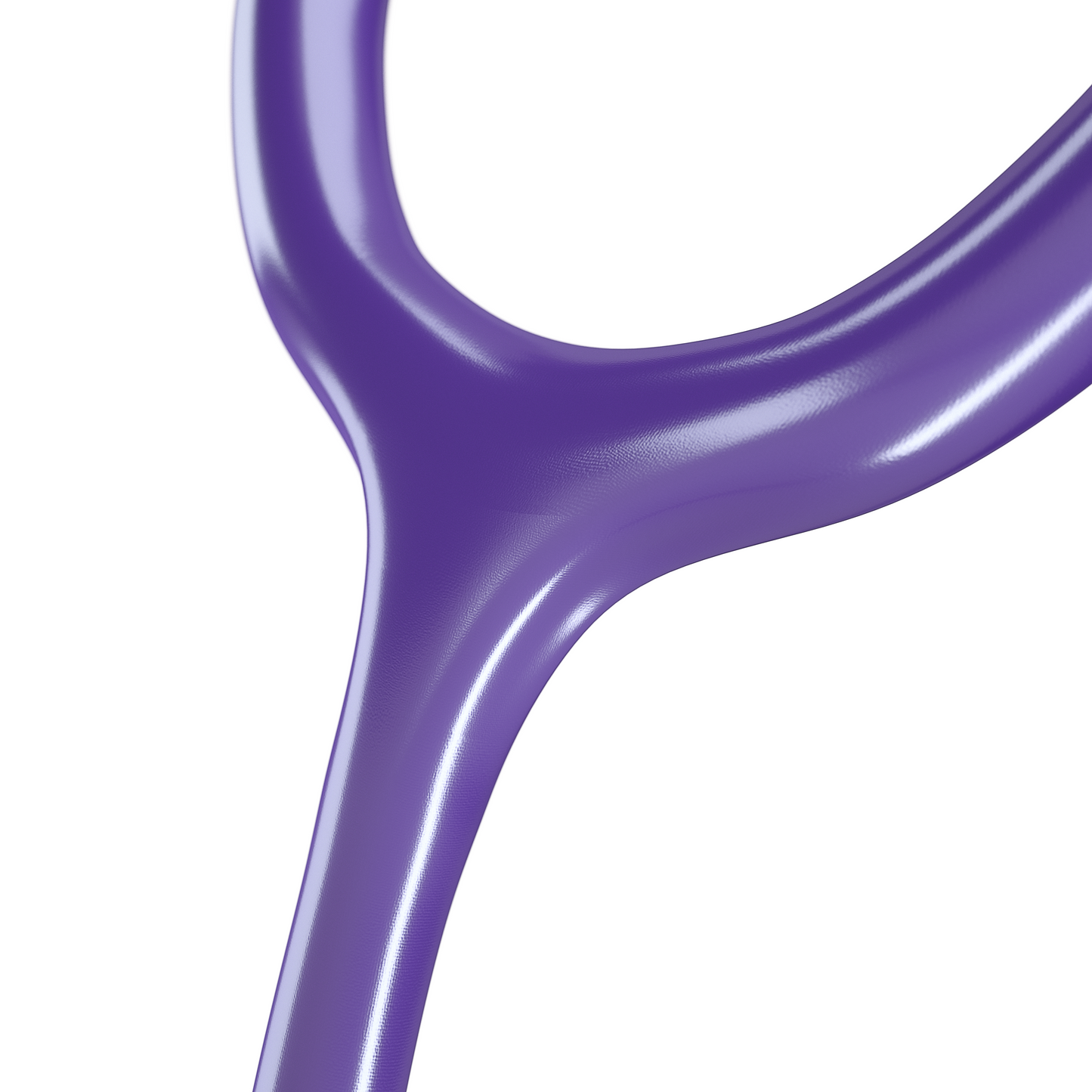Purple MD One® Epoch® Titanium adult stethoscope from MDF Instruments with flexible tubing and dual-lumen chest piece.