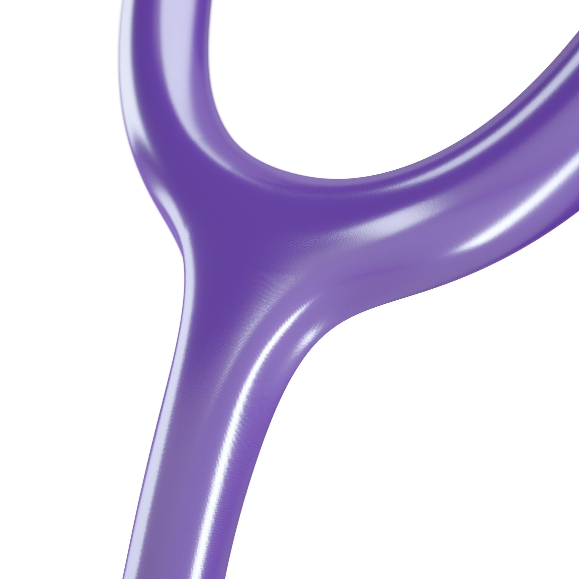 Purple ProCardial titanium adult cardiology stethoscope by MDF Instruments with flexible tubing and dual-head chest piece.