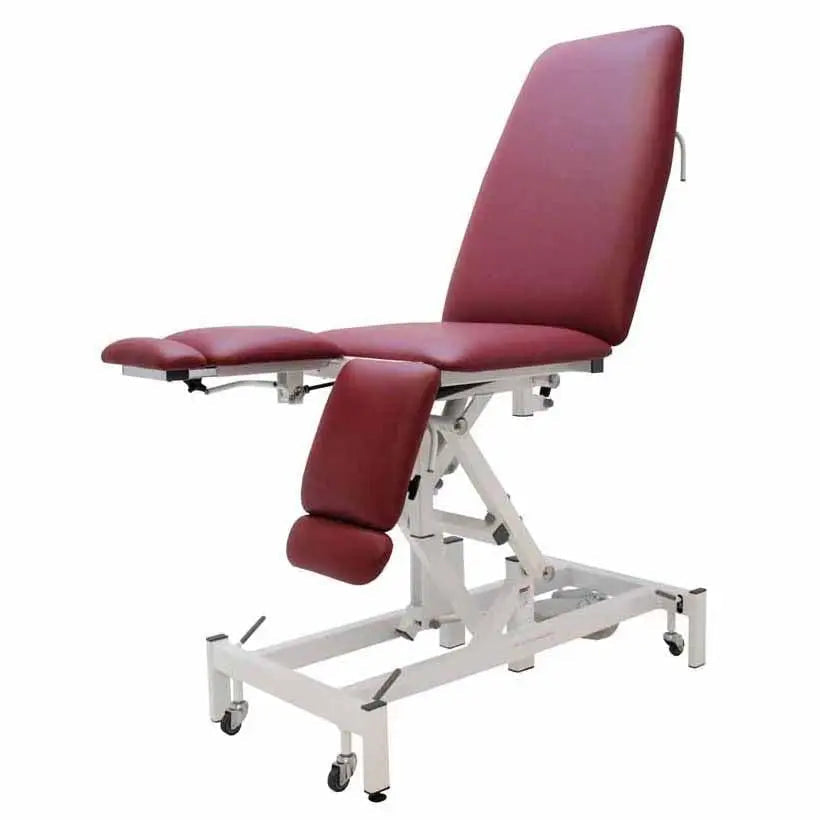 Electric MediPlinth medical chair with tilting function, 186×63×91cm, designed for healthcare and clinical use.