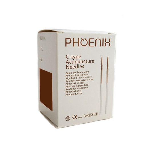 C-Type Copper Acupuncture Needles 0.30 x 75mm in a Guide Tube