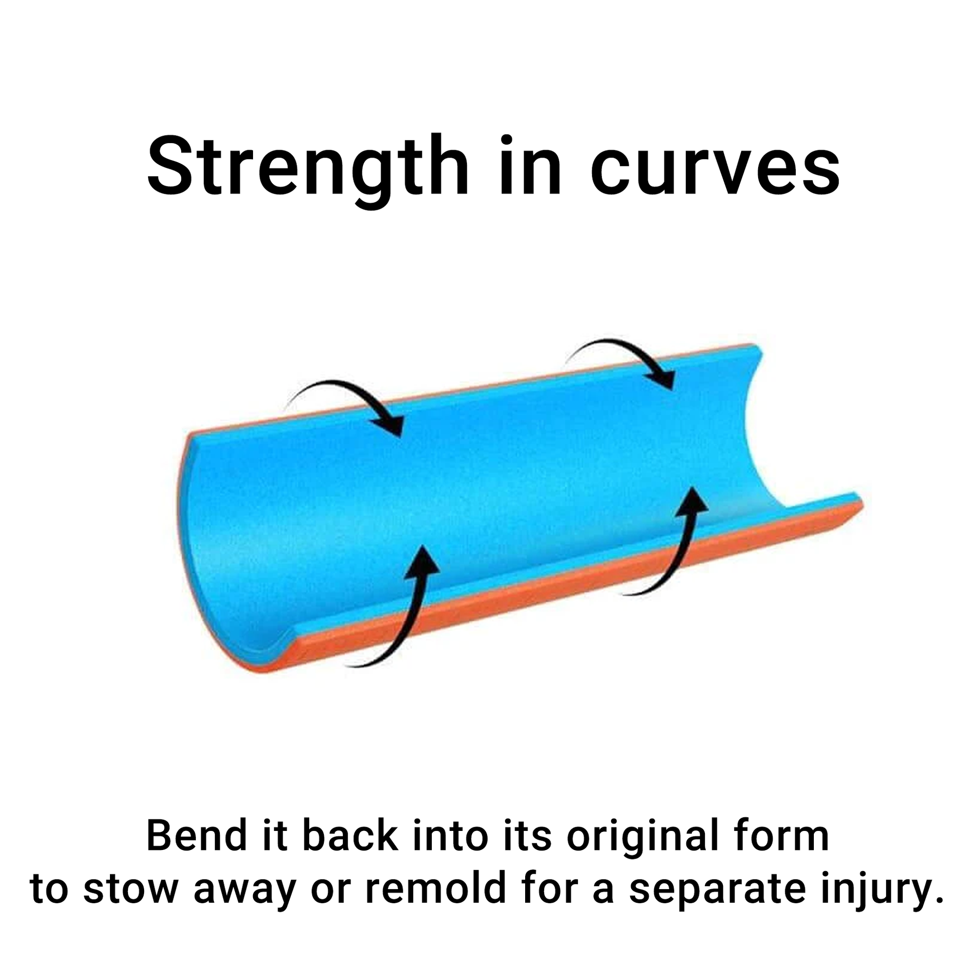 SAM® Splint 36" 91.4cm x 10.8cm Large Rolled - Orange & Blue