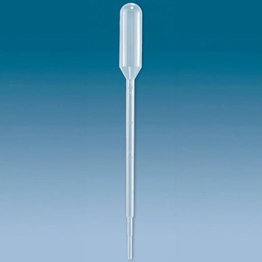 Set of 300 Sarstedt Ltd 1ml transfer pipettes with 0.25ml graduation marks, ideal for precise liquid measurement in labs.