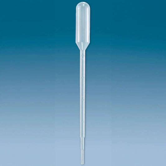 Set of 42 Sarstedt 1ml transfer pipettes with 0.25ml graduations, ideal for laboratory liquid measurement and transfer.