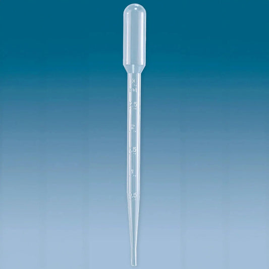 Set of 42 sterile 3.5ml transfer pipettes by Sarstedt Ltd, showing clear plastic pipettes for laboratory use.