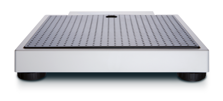 SECA 869 flat scales with cable remote display, non-medical digital weighing scale, featuring a sleek flat design and digital readout