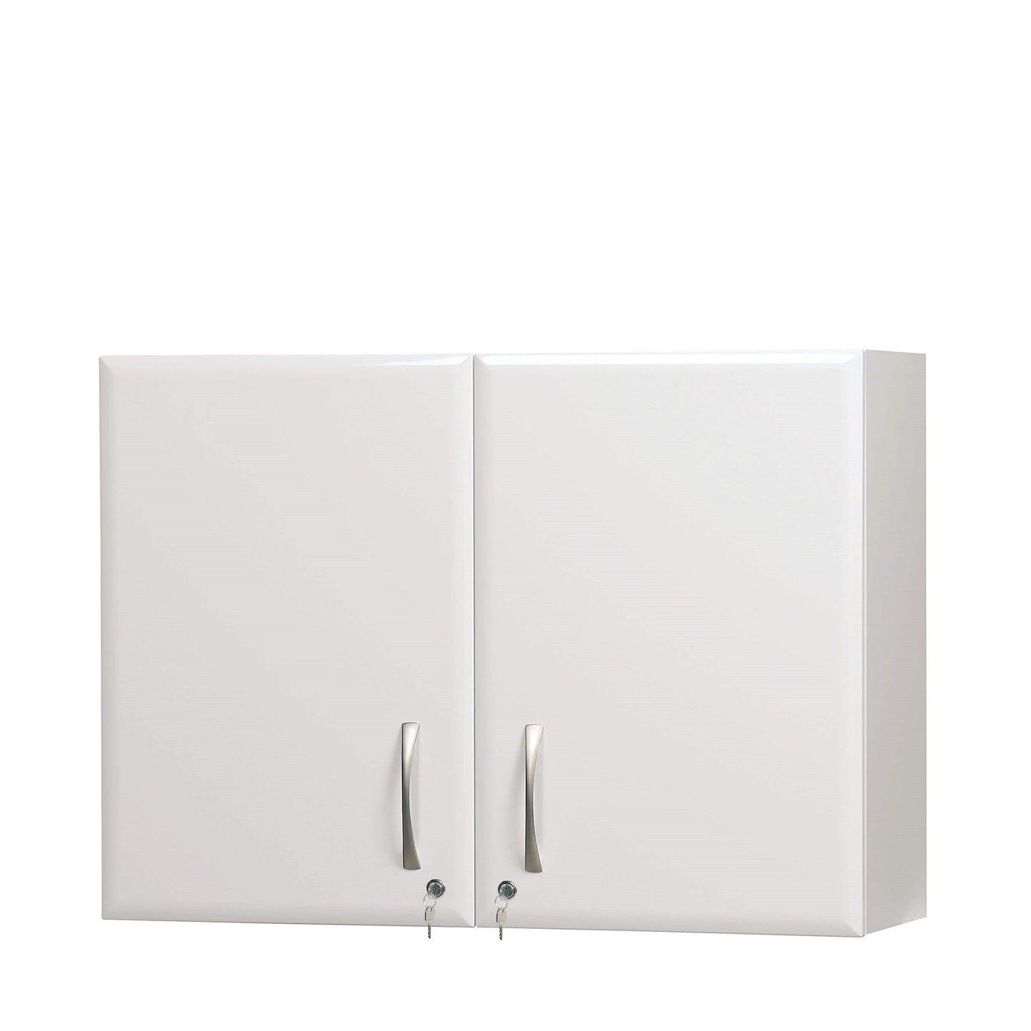 White high gloss 100cm wall cabinet by Sunflower, showing sleek exterior with smooth finish and modern design.