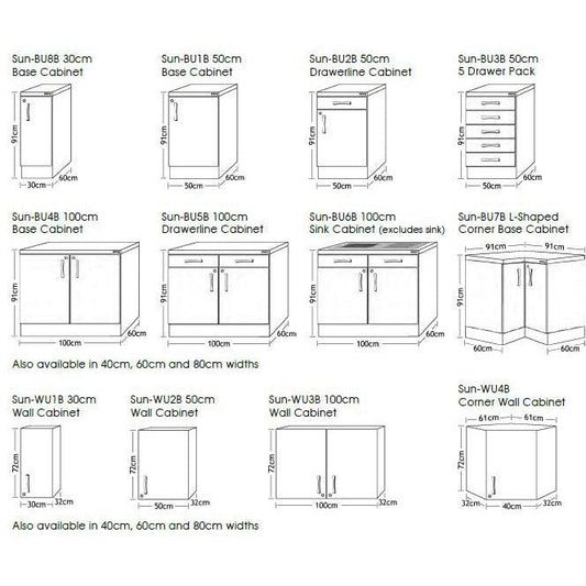 Sunflower 30cm beech base cabinet with two doors, showcasing a sturdy wooden storage unit for kitchen or bathroom use.
