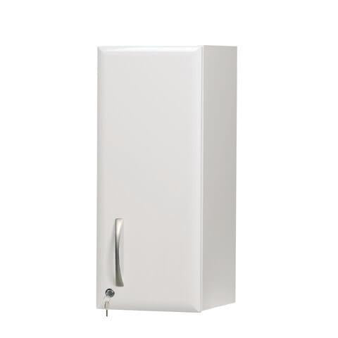 White 30cm high gloss wall cabinet by Sunflower, sleek modern storage unit with smooth finish and clean lines.
