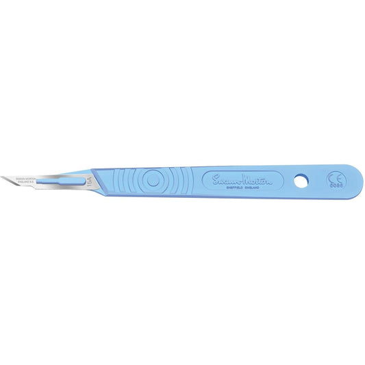 Sterile Disposable Scalpel No.15a Blade with Polystyrene Handle x 10